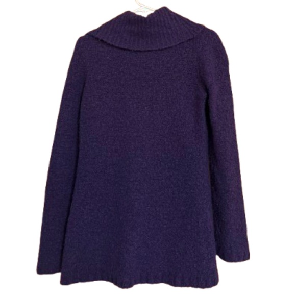 Chico’s Women’s Purple Wool Blend Long Neck Fall Winter Sweater Sz-M - Picture 5 of 5